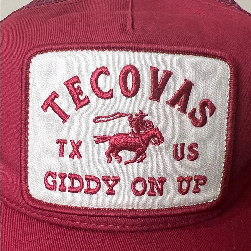 Tecovas | Burgundy  “Giddy On Up” Trucker Hat - Picture 6 of 10